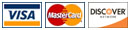 We Accept VISA, MasterCard, and Discover